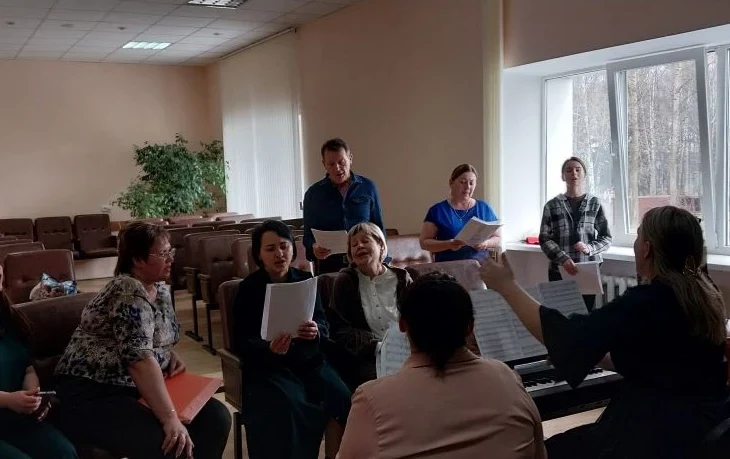 Репетиция народного хора &laquo;Русские напевы&raquo;